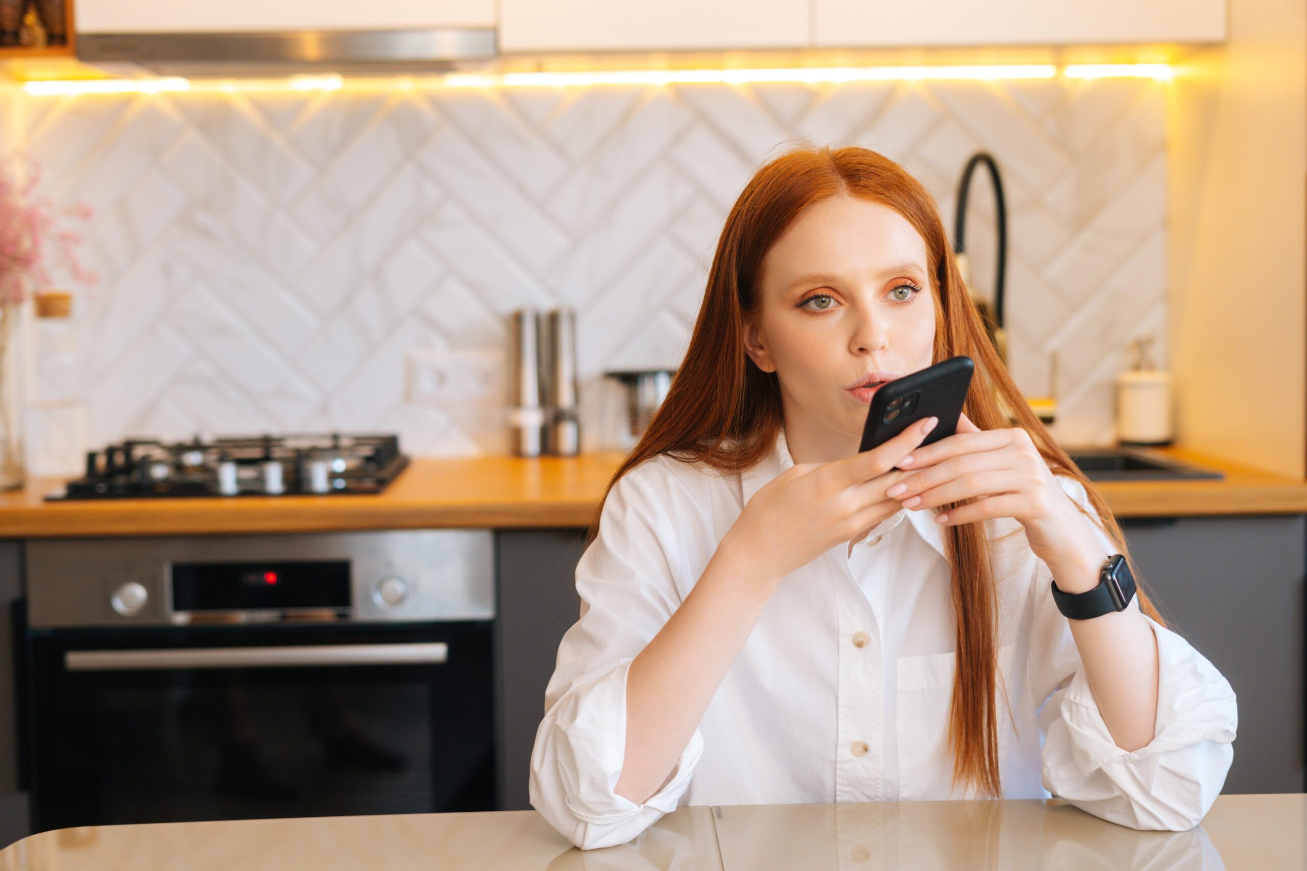 women with a phone